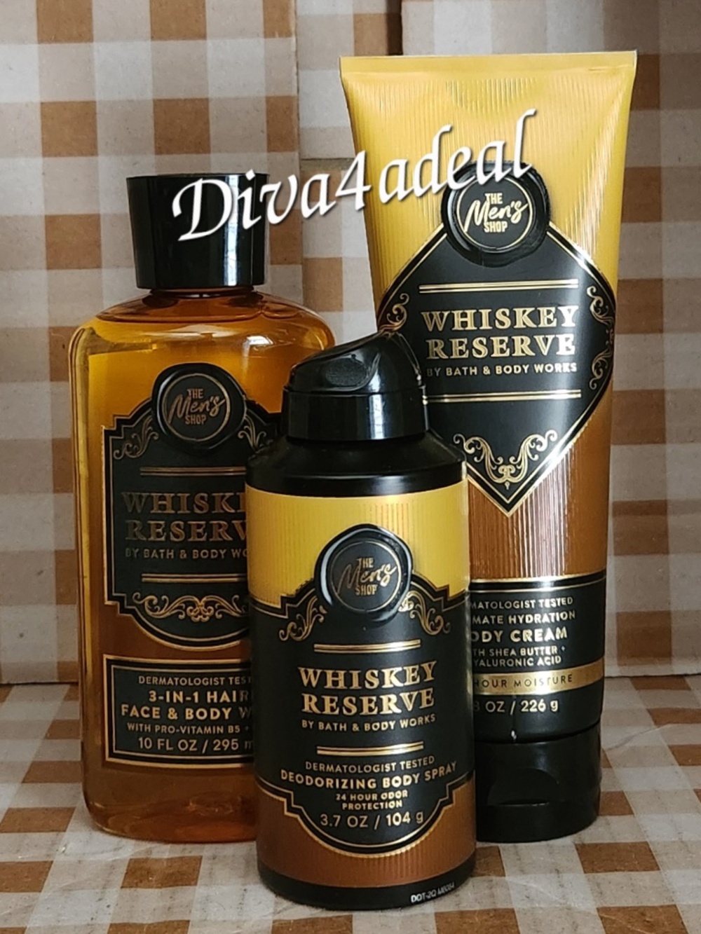 Bath & Body Works WHISKEY RESERVE Men's Spray 3PC Bundle